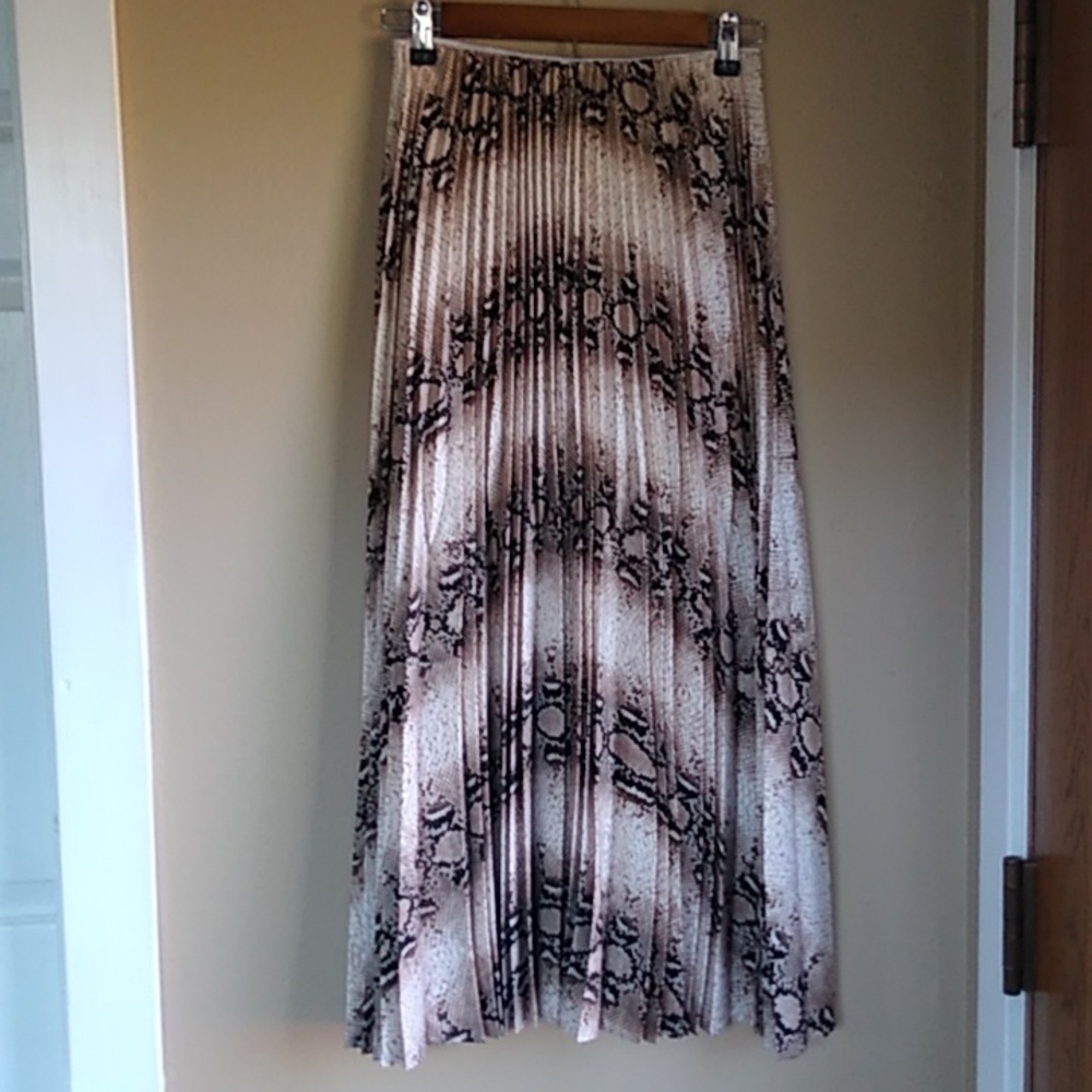 Frankie Shop Snake Skin Accordion Full Maxi Size M